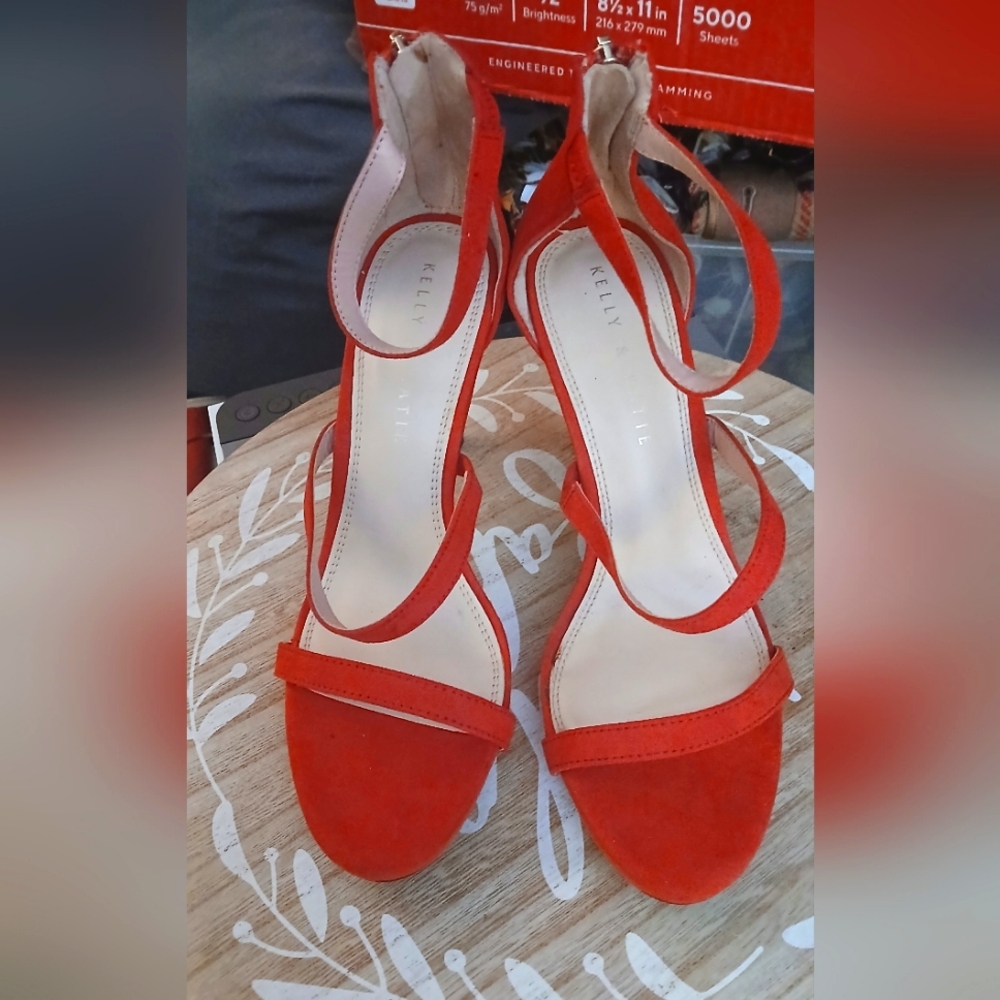 Red Open Toe Stilleto Pumps❗Last Chance To Buy‼️